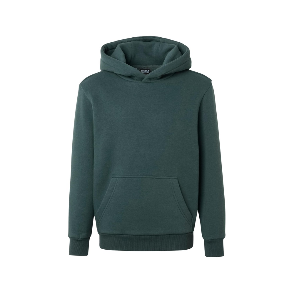 Urban Classics - Fluffy Sweat à capuche/pull pour enfants - Vert foncé